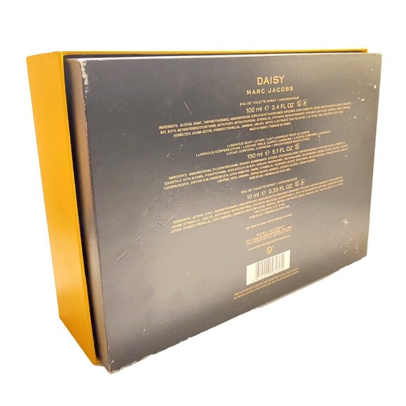 Daisy Marc Jacobs Perfume Box Yellow Cute Storage Display Rectangular Flowers - Picture 13 of 16